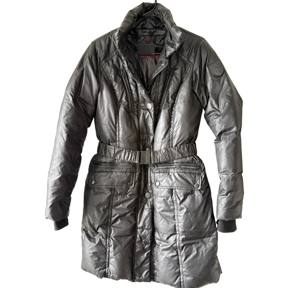 ATELIER NOIR by RUDSAK PUFFER PARKA COAT BELTED QUILTED BLACK WOMENS M